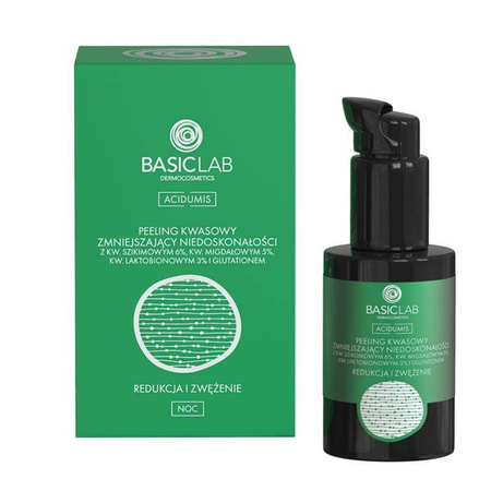 Basiclab Acidumis Peeling Kwasowy Zmniejszający Niedoskonałości do skóry tłustej Redukcja i Zwężenie 30 ml