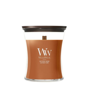WoodWick Świeca średnia Saffron Smoke, 275 g