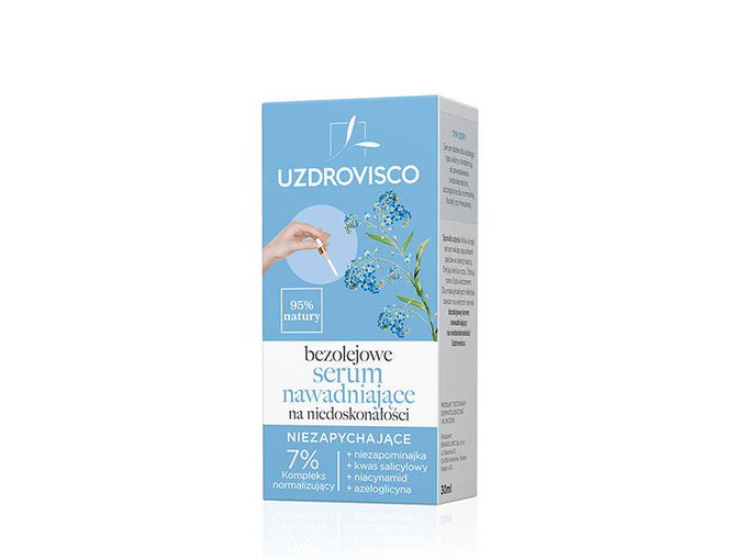 UZDROVISCO Bezolejowe serum nawadniające na niedoskonałości, niezapychające 50 ml