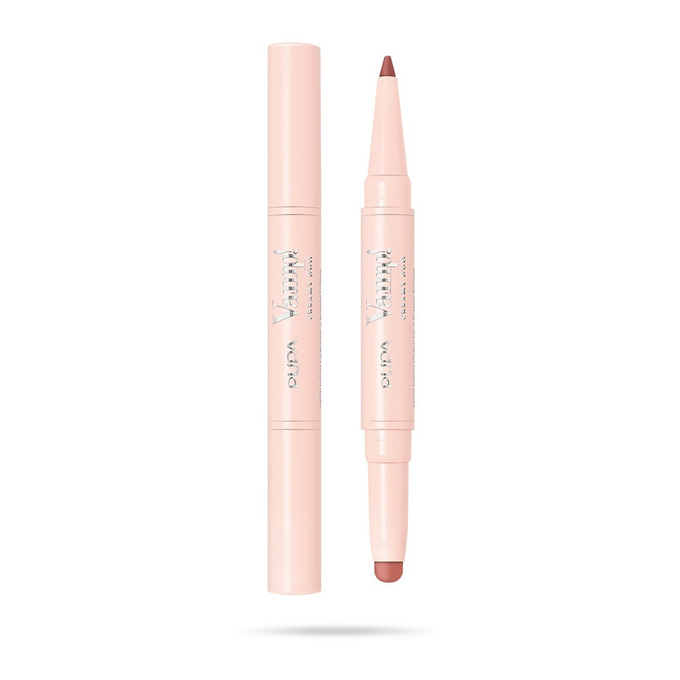 PUPA Milano Vamp! Creamy Duo Pomadka i konturówka do ust - 007 Peach Nude, 1 g