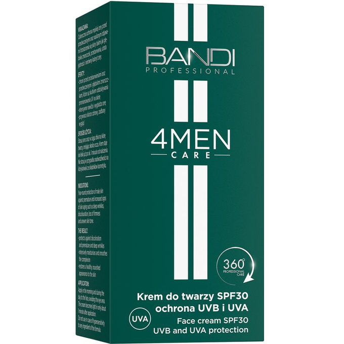 Bandi 4MEN Care Krem do twarzy SPF 30, 30 ml