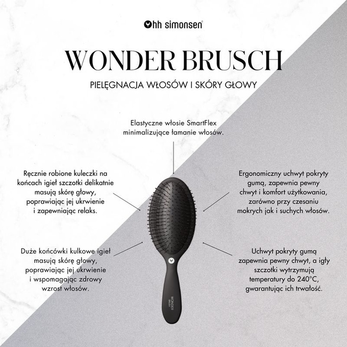 HH SIMONSEN Szczotka Wonder Brush, Black
