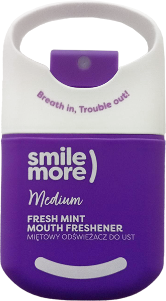 HISKIN SMILE MORE odświeżacz do ust - Medium fresh mint (fioletowy), 20 ml