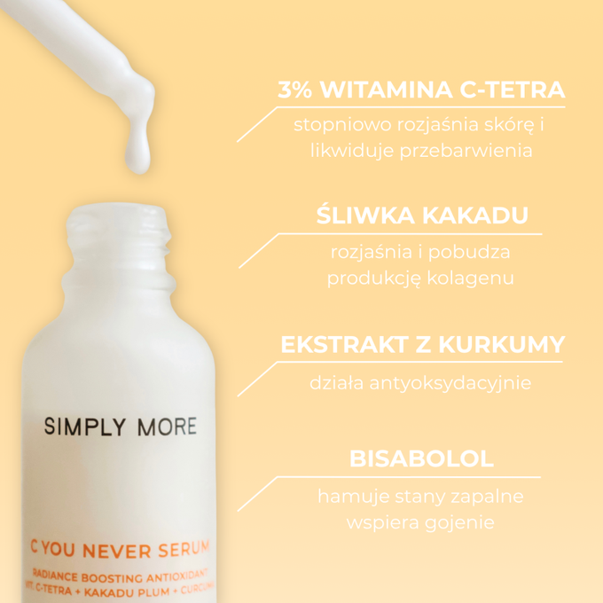 SIMPLY MORE C You Never Serum antyoksydacyjne i rozjaśniające serum do twarzy 30 ml