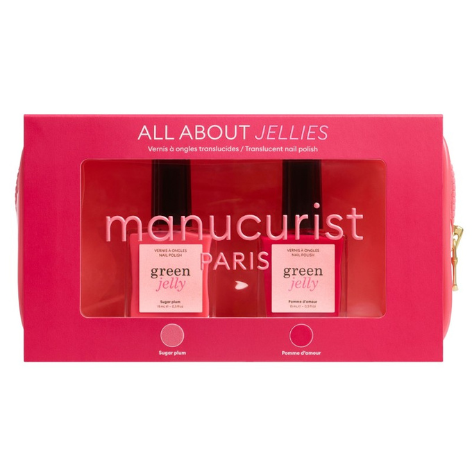 Manucurist Green Jelly Kit zestaw 2 lakiery Jelly w kosmetyczce, 2 x 15 ml