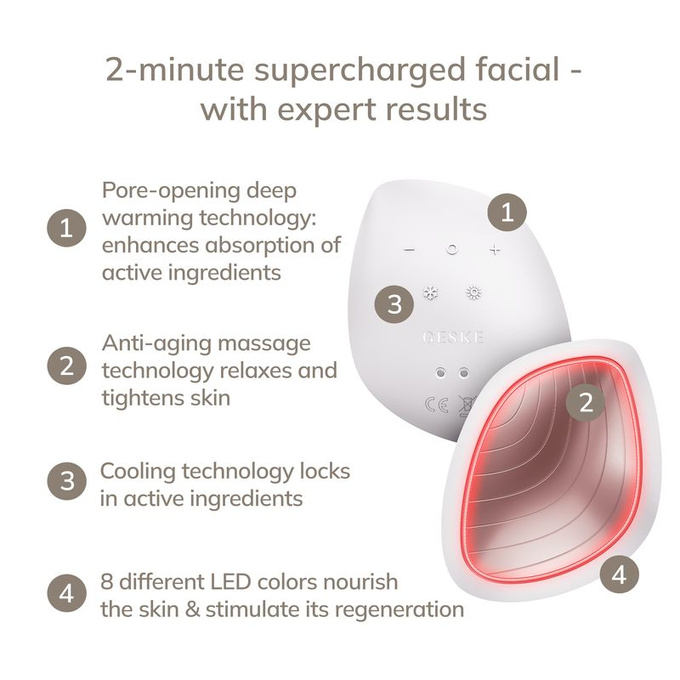 GESKE Szczoteczka soniczna do twarzy - Sonic Warm & Cool Mask 9 in 1