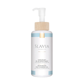 SLAVIA Nawilżający żel do mycia twarzy z 4% glukonolaktonem, 150 ml