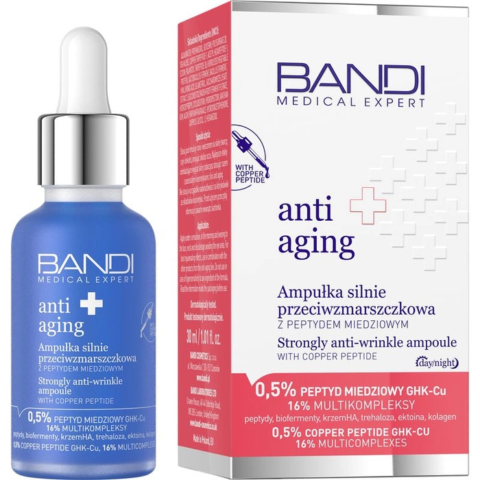 BANDI MEDICAL EXPERT ANTI-AGING Ampułka silnie przeciwzmarszkowa z peptydem miedziowym