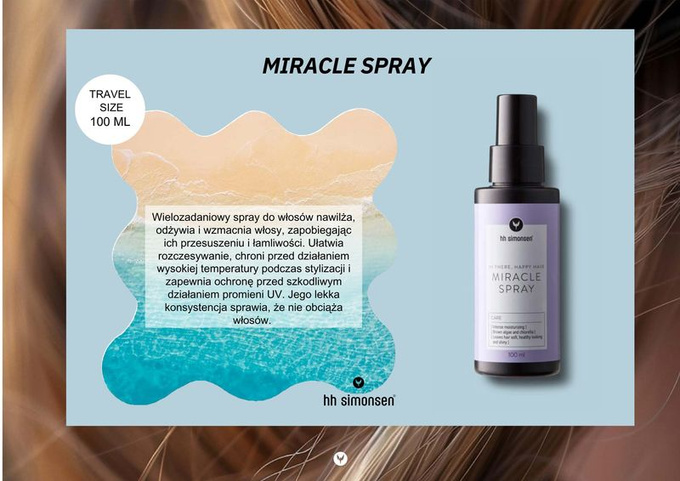 HH SIMONSEN Spray Do Modelowania i Stylizacji Włosów, Wersja Podróżna, 100 ml