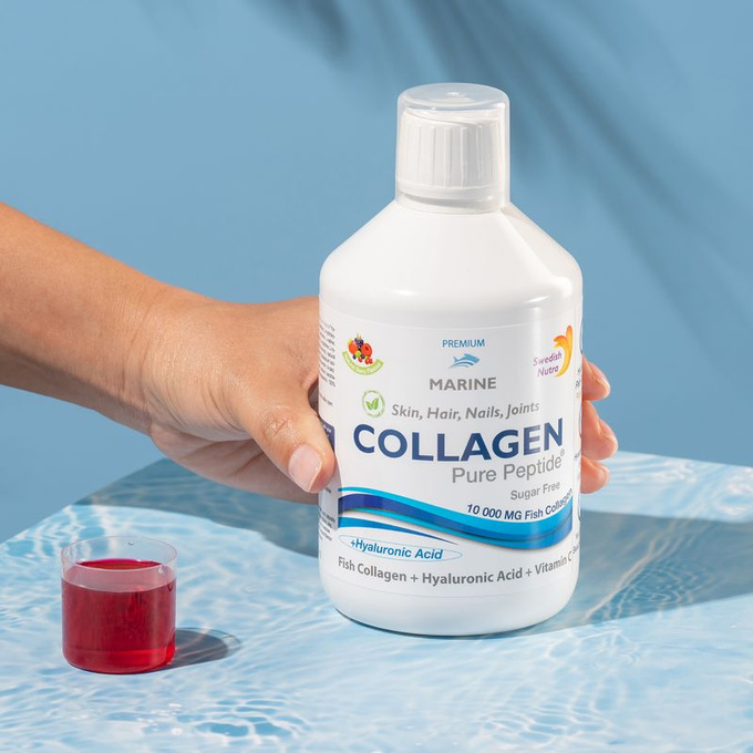Swedish Nutra Collagen 10 000 mg Marine Kolagen morski, 500 ml