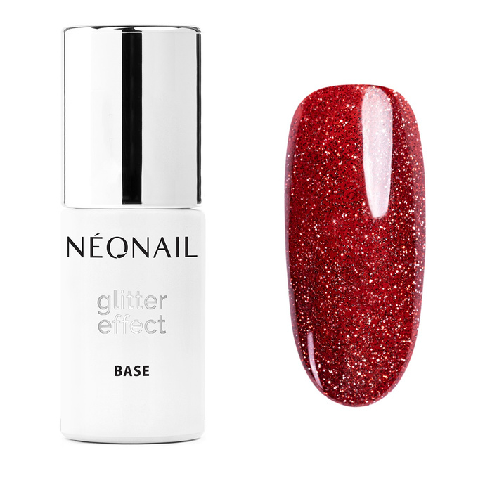 NeoNail Glitter Effect Base baza hybrydowa 9589-7 Red Shine 7.2ml