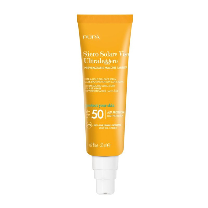 PUPA Milano Ultralekkie serum przeciwsłoneczne SPF 50, 50 ml
