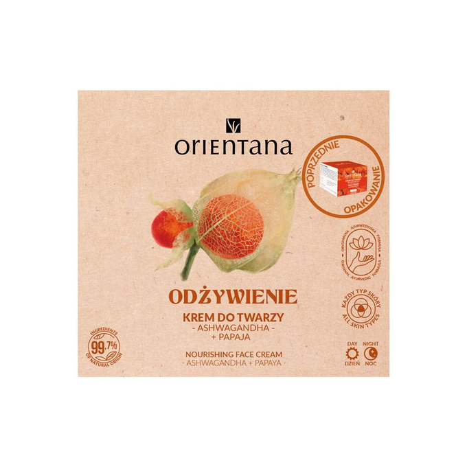 Orientana Krem do twarzy żeń-szeń Indyjski (Ashwagandha)