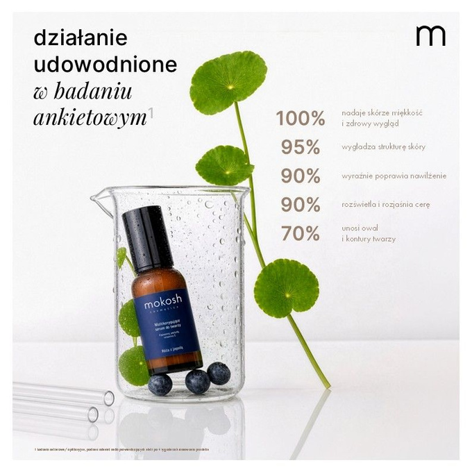 Mokosh Multikorygujące serum do twarzy Róża z jagodą, 30 ml