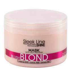 Sleek Line Blush Blond Mask maska do włosów blond z jedwabiem 250 ml