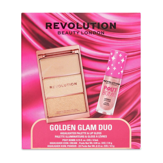 REVOLUTION Golden Glam Duo – zestaw do makijażu