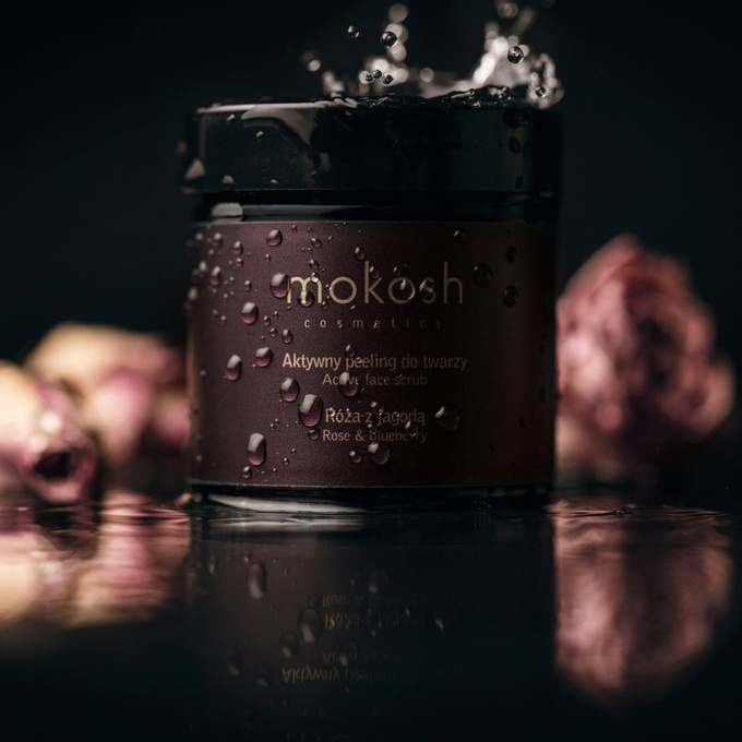 Mokosh Aktywny peeling do twarzy Róża z jagodą, 60 ml