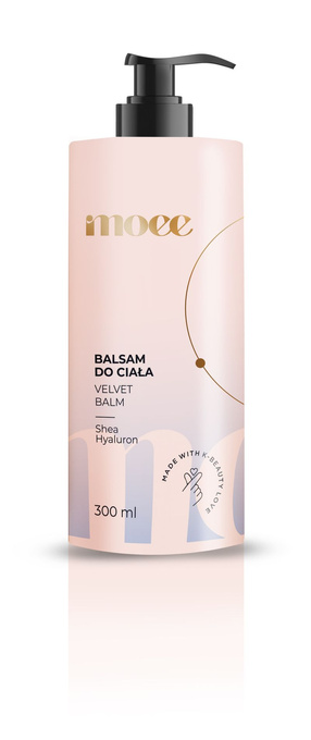 moee Velvet Balm Bogaty balsam do ciała z masłem shea i kwasem hialuronowym, 300 ml