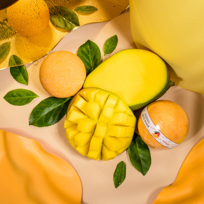 Kanu Nature Musująca kula do kąpieli Mango, 160 g