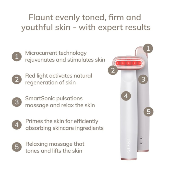 GESKE wielofunkcyjne urządzenie do liftingu twarzy z obrotową głowicą Skin Firming Wand 7 w 1
