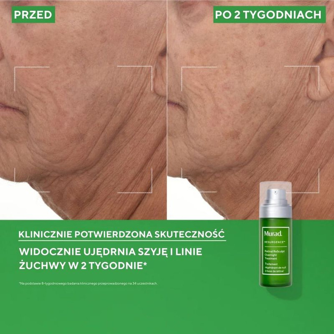 Murad Ujędrniająca kuracja przeciwzmarszczkowa do twarzy i szyi Retinal ReSculpt Overnight Treatment