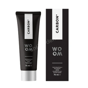 WOOM Carbon+ Czarna pasta wybielająca, 75 ml