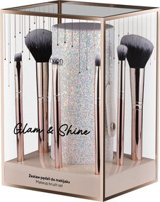 intervion Zestaw pędzli do makijażu z etui - Glam&Shine