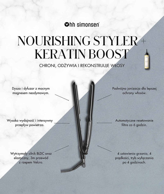 HH SIMONSEN Prostownica Nourishing Styler + HH SIMONSEN Keratin Boost