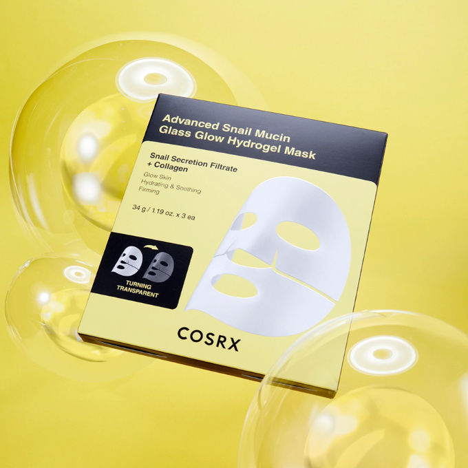 COSRX Advanced Snail Mucin Glass Glow Hydrogel Mask 3x34 g