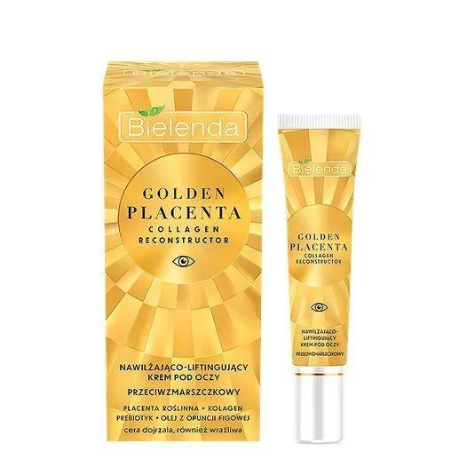 Bielenda Golden Placenta Collagen Reconstructor - Nawilżająco - liftingujący krem przeciwzmarszczkowy pod oczy