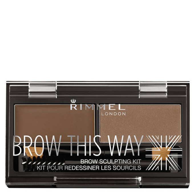 Brow This Way Brow Sculpting Kit zestaw do konturowania brwi 002 Medium Brown 1.3g