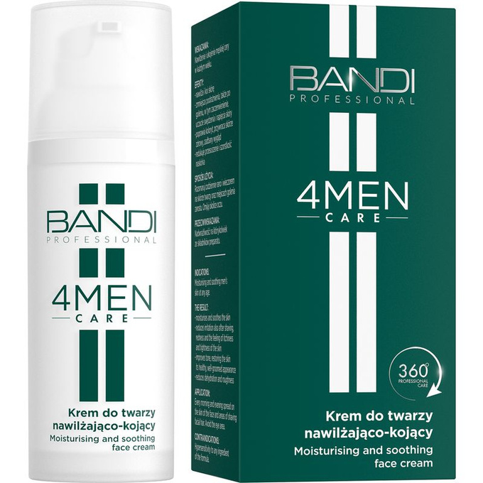 Bandi 4MEN Care Krem do twarzy nawilżająco-kojący, 50 ml