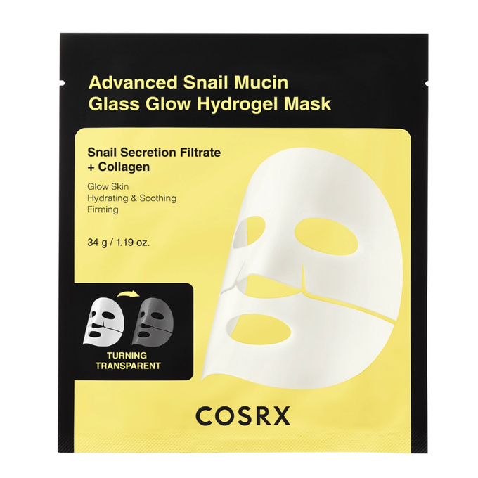 COSRX Advanced Snail Mucin Glass Glow Hydrogel Mask 3x34 g