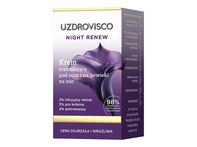 Uzdrovisco Night Renew Krem stymulujący pod oczy i na powieki na noc 15 ml