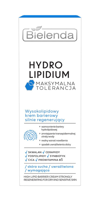 Bielenda Hydro Lipidium Wysokolipidowy krem barierowy silnie regenerujący, 50 ml