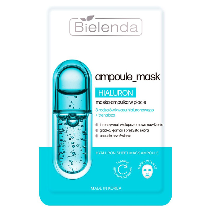 Bielenda Ampoule Mask Hialuron Maska-ampułka w płacie, 1 szt