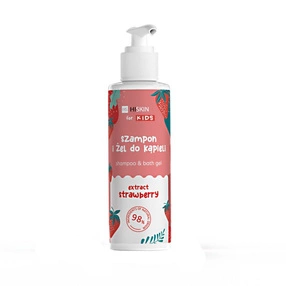 HISKIN KIDS Szampon & Żel do mycia ciała 2w1 z ekstraktem truskawek i malin, 280 ml