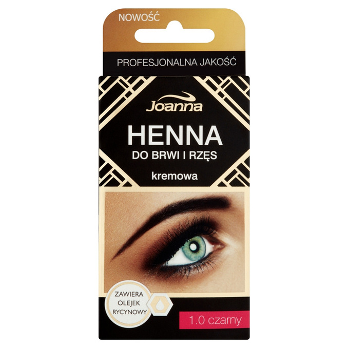 Henna do brwi i rzęs kremowa 1.0 Czarny 15 ml