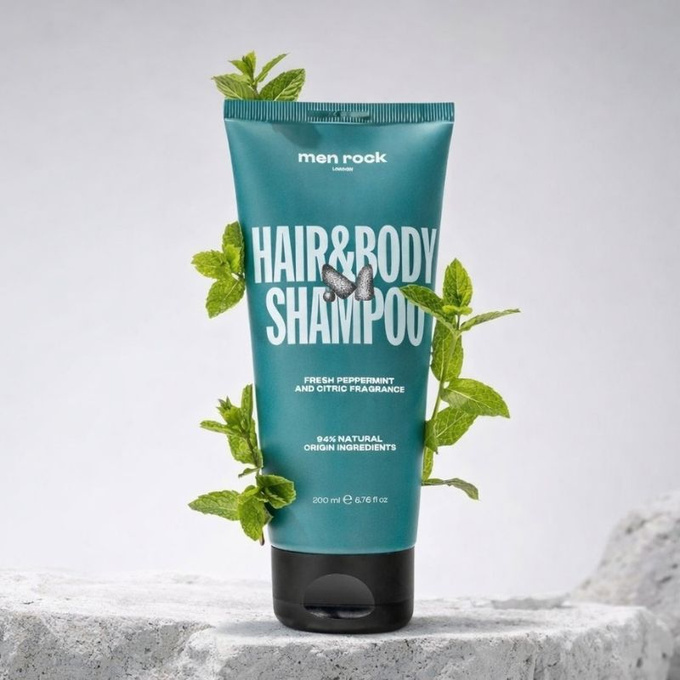 Men Rock Szampon i płyn do mycia ciała dla mężczyzn, 200 ml