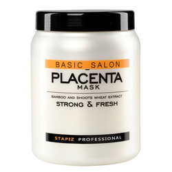 Basic Salon Placenta Mask maska do włosów z ekstraktami z bambusa i kiełków pszenicy 1000 ml