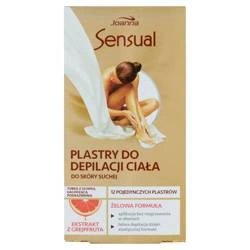 Sensual plastry do depilacji ciała do skóry suchej Ekstrakt z Grejpfruta 12szt + tubka z oliwką łagodzącą 10 ml