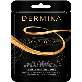 Dermika Symphonia Biostymulująca mocno skoncentrowana maska liftingująco-rozświetlająca w płacie na twarz, 1 szt
