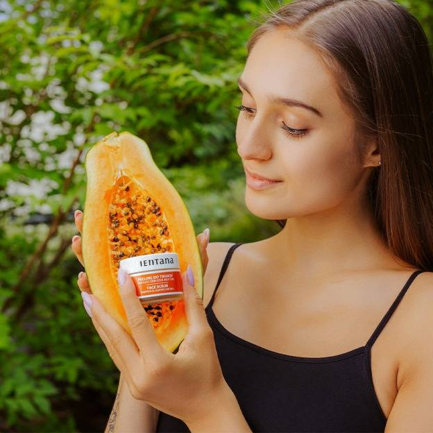 Orientana Peeling do twarzy Papaja i Żeń-Szeń Indyjski