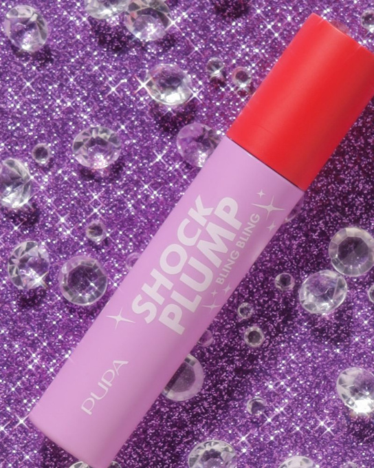 PUPA Milano Shock Plump Bling Bling Błyszczyk powiększający usta z drobinkami - 011 Fancy Diamond, 5 ml