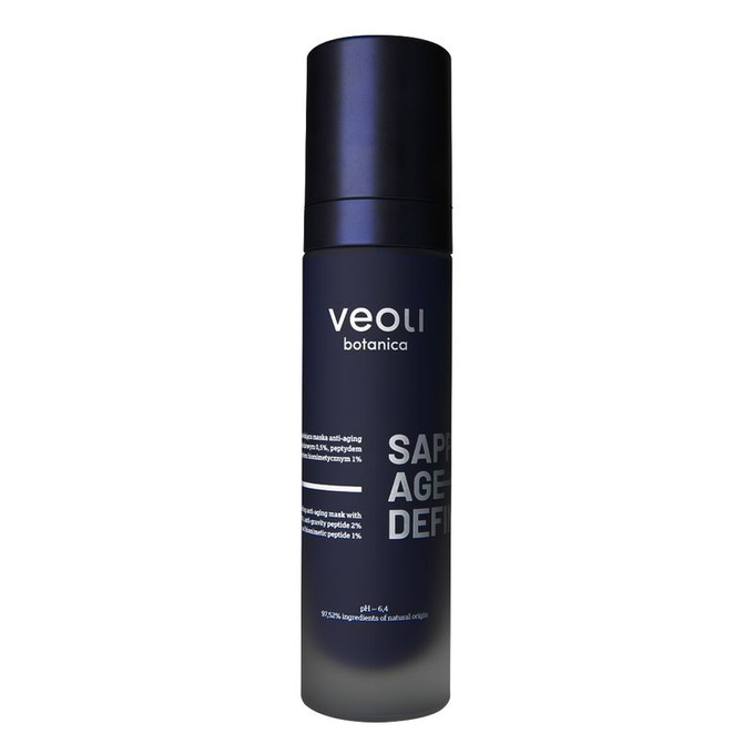 Veoli Botanica SAPPHIRE AGE-DEFINER Liftingująco-remodelująca maska anti-aging z czystym peptydem miedziowym 0,5%, peptydem antygrawitacyjnym 2% i peptydem biomimetycznym 1% 50ml