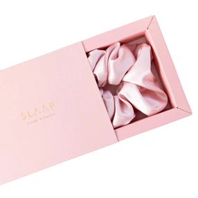SLAAP Jedwabna gumka do włosów scrunchie pudrowy róż