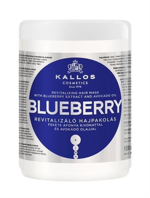 Blueberry Revitalizing Hair Mask With Blueberry Extract And Avocado Oil rewitalizująca maska do włosów z ekstraktem jagód i olejem avokado 1000ml