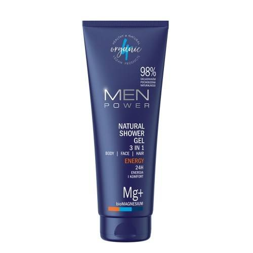 4organic MEN POWER naturalny żel pod prysznic Energy 250 ml