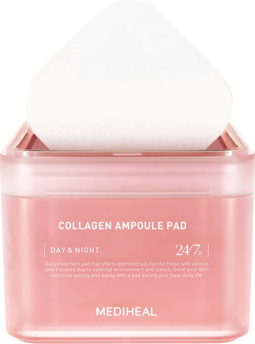 MEDIHEAL Collagen Ampoule Pad Płatki do twarzy, 100 szt