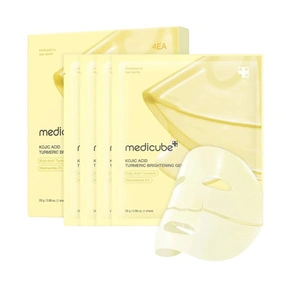 Medicube Kojic Acid Turmeric Brightening Gel Mask, rozjaśnijące maseczki żelowe 1 Box (4 szt. x 28 g)
